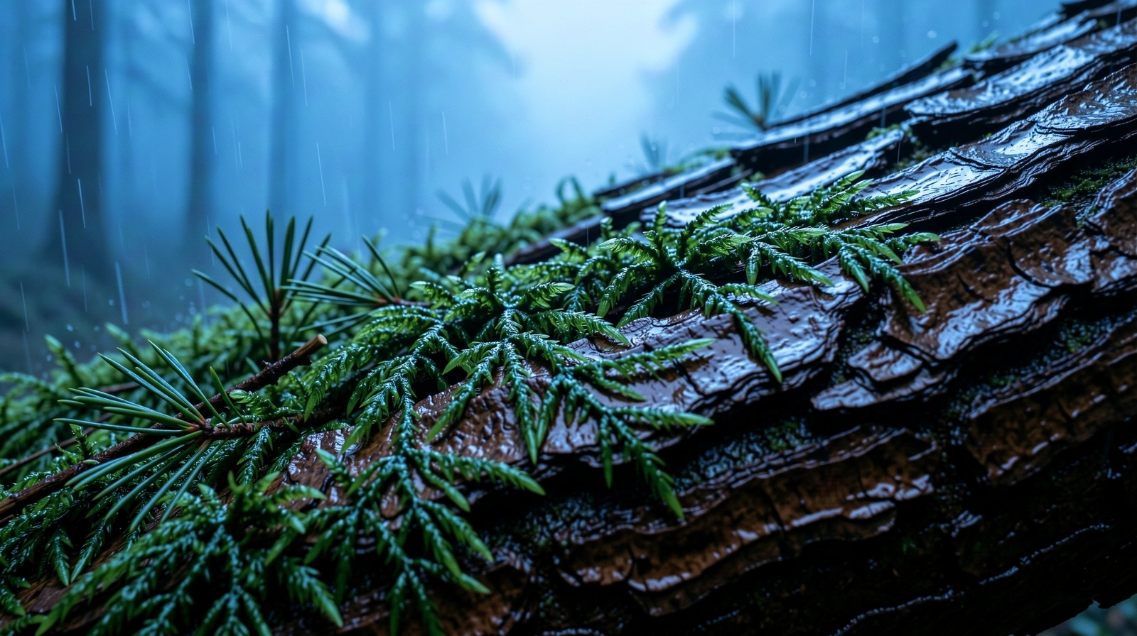 Nahaufnahme von Waldtexturen